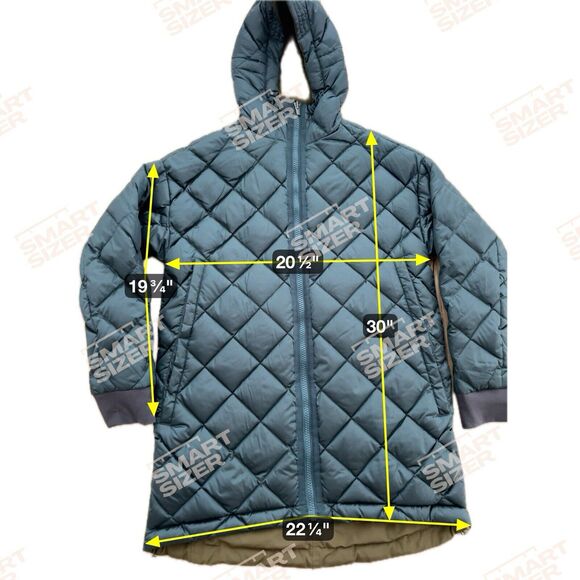 ATHLETA Vortex Reversible Down Parka, Size M Teal/Olive Sz M - Picture 11 of 12